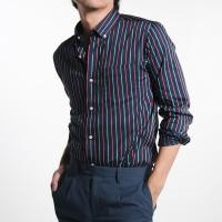 ราคา era-won Premium Quality เสื้อเชิ้ต คอปก Dress shirt Regular Shirt แขนยาว สี Disco Blue (E24MTCR0858VN01)