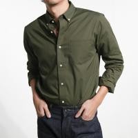 ราคา era-won Premium Quality เสื้อเชิ้ต คอปก Dress shirt Regular Shirt แขนยาว สี Green Munich (E24MTCR0812OV01)