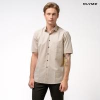 ราคา OLYMP 24/Seven DYNAMIC FLEX LUXOR Shirt เสื้อเชิ้ตชายแขนสั้น สีน้ำตาล ลายพิมพ์มินิมัล ทรงหลวม มีความยืดหยุ่น รีดง่าย (SPRING24) SPRI24 (Y24SPL20N2BESS)
