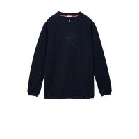 ราคา le coq sportif เสื้อยืดแขนยาว ผ้าวาฟเฟิล สีกรม (เสื้อแขนยาว, lecoq, เลอค็อก) (EIALMTN43P01NVS)