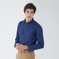 ราคา ARROW SOFT JEAN SHIRT - เนื้อยีนส์บาง สวมใส่สบาย- เสื้อเชิ้ตลำลองแขนยาวสีกรม ทรง SLIM FIT รหัส MACS774 NV (MACS774S4CRNVM0)