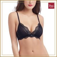 ราคา BSC Lingerie ชุดชั้นในไร้โครง ซีทรู ผ้าพลีท แต่งลูกไม้ มีให้เลือก 6 สี - BB3358_R25 (BB3358A2BER25)