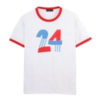ราคา ELLE HOMME เสื้อยืดคอกลม แขนสั้น ผ้า Cotton สกรีนลายกราฟฟิค สีแดง รุ่น-W8K915 (W8K91562401TLRE)