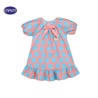 ราคา ENFANT (อองฟองต์) ชุดกระโปรงแขนตุ๊กตา สำหรับเด็ก 6 เดือน - 6 ปี คอลเล็กชั่น Happy Polka Dots สีชมพูจุดฟ้า (EE7T82J1TU)