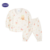 ราคา ENFANT (อองฟองต์) ชุดเสื้อป้ายแขนยาว + กางเกงขายาว สำหรับเด็ก 0-6 เดือน คอลเล็กชั่น น้องออร์ก้า ผ้าคอตตอน 100% สีครีม (ED1DB870CR)
