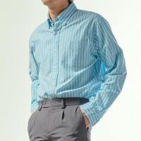 ราคา era-won Premium Quality เสื้อเชิ้ต คอปก Dress shirt Regular Shirt แขนยาว สี Blue (E24MTCO0807US05)