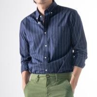 ราคา era-won Premium Quality เสื้อเชิ้ต ทรงปกติ Dress Shirt แขนยาว สี Blue Gun (E24MTCR0817EL05)