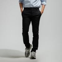 ราคา era-won กางเกงสแลคขายาว ทรงเดฟ Super Skinny มียางยืด รุ่น Workday University - R สี Student Black (ดำ) (E25MBMW0441AA32)