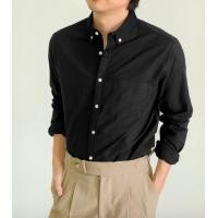 ราคา era-won เสื้อเชิ้ต คอปก แขนยาว Oxford Shirt Signature สี Black (E25MTCO0876BW03)