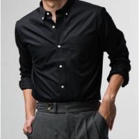 ราคา era-won เสื้อเชิ้ต ทรงปกติ Ultrafine Dresshirt แขนยาว สี Double Black (ป้ายใหม่) (E25MTCR0812CL01)