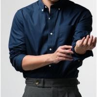 ราคา era-won เสื้อเชิ้ต ทรงปกติ Ultrafine Dresshirt แขนยาว สี Double Blue (ป้ายใหม่) (E25MTCR0812NL01)