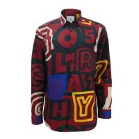 ราคา Guy Laroche เสื้อเชิ้ตแขนยาว พิมพ์ลาย สีแดงเข้ม ผ้า 100% Polyester ทรง SLIM FIT รุ่น DAC7201S4 (DAC7201S4MRM0)