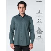ราคา OLYMP 24/Seven LUXOR Shirt เสื้อเชิ้ตปรับอุณหภูมิ สีเขียวเข้ม ผ้าเท็กเจอร์แต่งปก ทรงหลวม ยืดหยุ่นได้ดี (Y24SSL04T3GR38)