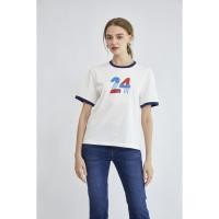 ราคา ELLE เสื้อยืด T-SHIRT ผ้า COTTON แขนสั้น สกรีนลายกราฟฟิค สีขาว (W3K69162401PSOW)