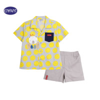 ราคา ENFANT (อองฟองต์) เสื้อแขนสั้น+กางเกงขาสั้น สำหรับเด็ก 6 เดือน - 8 ปี คอลเล็กชั่น Happy Polka Dots สีเทาจุดเหลือง (EE1T80J1GY)