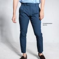 ราคา era-won กางเกง รุ่น GOLF FABRIC (065) ทรงกระบอกเล็ก ขาเต่อ เอวยางยืด สี Navy (E25MBBW0440NV29)