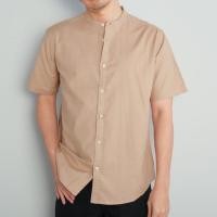ราคา era-won เสื้อเชิ้ต คอจีน รุ่น OXFORD SHORT-SLEEVED MANDARIN COLLAR 100% COTTON ทรง Regular สี Beige (E25MTCO1676BE01)