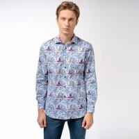 ราคา OLYMP LUXOR Shirt เสื้อเชิ้ตชายแขนยาว ลายพิมพ์ดอกไม้ ทรงหลวม สีฟ้า Y24SPL04G1WH (Y24SPL04G1WH40)