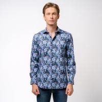 ราคา OLYMP LUXOR Shirt เสื้อเชิ้ตชายแขนยาว ลายพิมพ์ดอกไม้ ทรงหลวม สีน้ำเงิน Y24SPL04G1GR (Y24SPL04G1GR40)