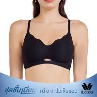 ราคา Wacoal Mood Smooth Bra ชุดชั้นในวัยรุ่น บราไร้ตะเข็บ รุ่น MM1Y03 (MM1Y03X1BL)