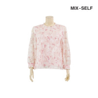 ราคา MIX-SELF FLORAL PRINT 3/4 SLEEVE BLOUSE เสื้อคอกลม ทรงตรงไม่เข้ารูป รุ่น FB3437 (FB3437BSCR)