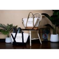 ราคา ELLE HOMME BAG กระเป๋าผ้า CANVAS กระเป๋าสะพายใบใหญ่ มีซิป H8H008 (H8H00852563XXMU)