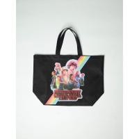ราคา era-won กระเป๋าผ้าแคนวาส มีซิปกลาง JUMBO TOTE BAG สีดำ สกรีน STANGER THINGS (E25UASA3500BL00)