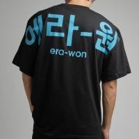 ราคา era-won เสื้อ T-Shirt Oversize Screen สี ดำสกรีนฟ้า (E25MTCT0790BS02)