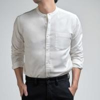 ราคา era-won เสื้อเชิ้ต ทรงปกติ Oxford Shirt แขนยาว คอจีน สี White (E25MTCO1776WH01)