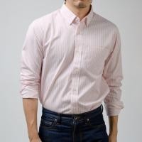 ราคา era-won เสื้อเชิ้ต ทรงปกติ แขนยาว รุ่น Dress Shirt Striped สี AlasKa Pink (E25MTCR0858WP05)