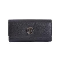 ราคา ELLE LUXURY กระเป๋าธนบัตร 2 พับยาว หนังวัวแท้ 100% มี 2 สี EWW183625 (EWW18362501XLBL)