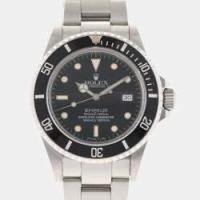 ราคา Rolex Black Stainless Steel Seedweller Triple Six Tritium 16660 Men's Wristwatch 40 MM (649044)
