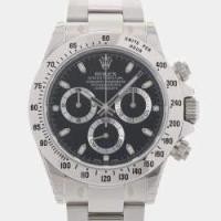 ราคา Rolex Black Stainless Steel Cosmograph Daytona 116520 Automatic Men's Wristwatch 40 mm (700430)
