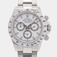 ราคา Rolex White Stainless Steel Cosmograph Daytona 116520 Automatic Men's Wristwatch 40 mm (700429)