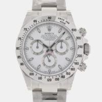 ราคา Rolex White Stainless Steel Cosmograph Daytona 116520 Automatic Men's Wristwatch 40 mm (700428)