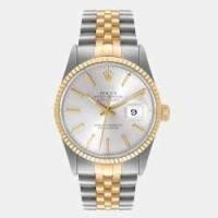ราคา Rolex Silver 18K Yellow Gold And Stainless Steel Datejust Vintage 16013 Men's Wristwatch 36 mm (619474)