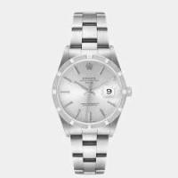 ราคา Rolex Silver Stainless Steel Oyster Perpetual Date 15210 Men's Wristwatch 34 mm (634201)