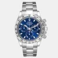 ราคา Rolex Blue 18K White Gold Cosmograph Daytona 116509 Men's Wristwatch 40 mm (671923)
