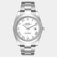 ราคา Rolex White Stainless Steel Datejust 126300 Men's Wristwatch 43 mm (671927)