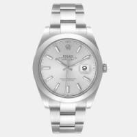 ราคา Rolex Silver Stainless Steel Datejust 126300 Men's Wristwatch 41 mm (671925)