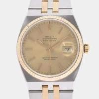 ราคา Rolex Champagne 18k Yellow Gold And Stainless Steel Oysterquartz Datejust 17013 Automatic Men's Wristwatch 36 mm (734015)