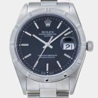 ราคา Rolex Black Stainless Steel Oyster Perpetual Date 15210 Automatic Men's Wristwatch 34 mm (730530)