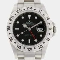 ราคา Rolex Black Stainless Steel Explorer II 16570 Automatic Men's Wristwatch 40 mm (727183)