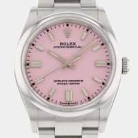 ราคา Rolex Pink Stainless Steel Oyster Perpetual 126000 Automatic Men's Wristwatch 36 mm (727185)