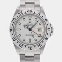 ราคา Rolex White Stainless Steel Explorer II 16570 Automatic Men's Wristwatch 40 mm (722646)