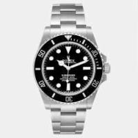 ราคา Rolex Black Cerachrom Stainless Steel Submariner 124060 Men's Wristwatch 41 mm (715139)