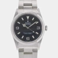 ราคา Rolex Black Stainless Steel Explorer 14270 Automatic Men's Wristwatch 36 mm (734504)