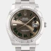 ราคา Rolex Grey 18k White Gold And Stainless Steel Datejust 126334 Automatic Men's Wristwatch 41 mm (735813)