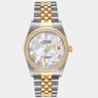 ราคา Rolex Mother Of Pearl 18k Yellow Gold And Stainless Steel Datejust 16233 Automatic Men's Wristwatch 36 mm (733682)