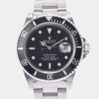 ราคา Rolex Black Stainless Steel Submariner 16800 Automatic Men's Wristwatch 40 mm (734574)